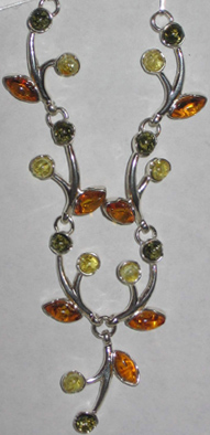 Necklace Made With Amber Stones