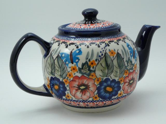 Teapot With Polish Pottery